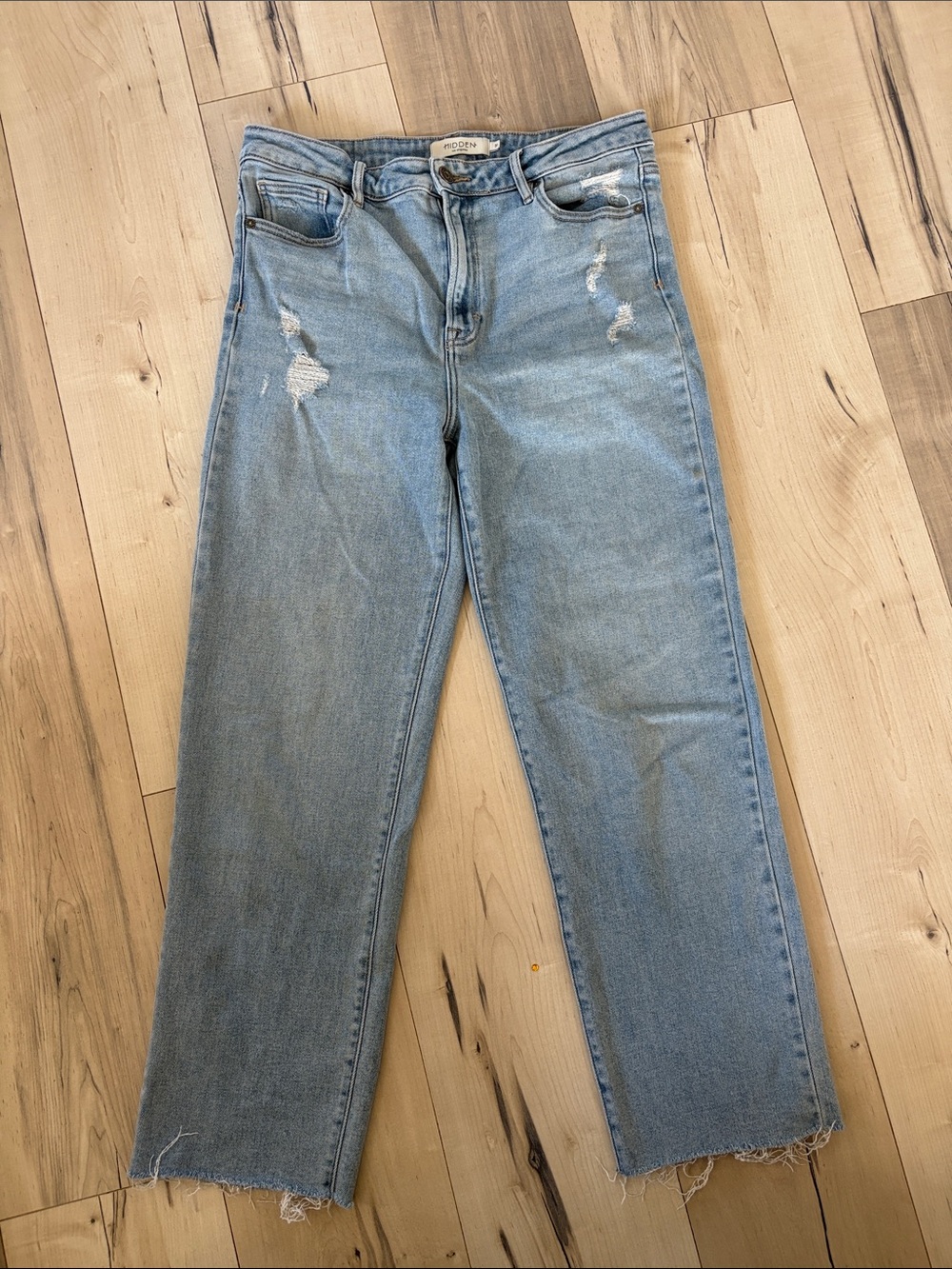 Hidden High Rise Straight Leg Jeans s31
